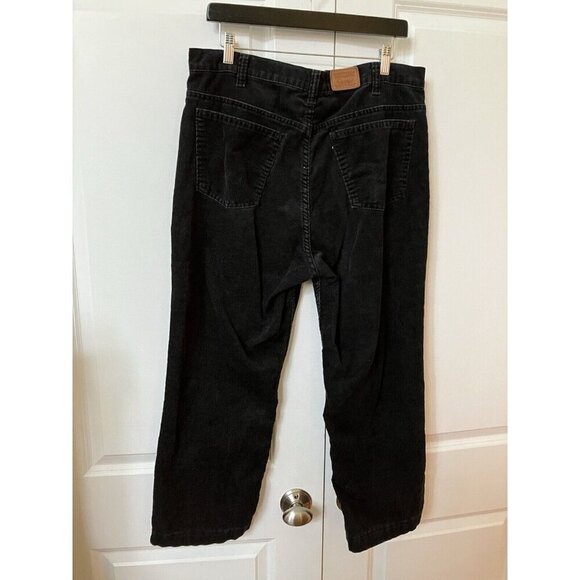 Vintage Levi's Black Corduroy Pants Womens 34 Neutral Made Canada - Picture 3 of 8